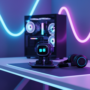 Ensemble de robots IA multicolores - Partenaire de bureau intelligent émotionnel, expressions faciales dynamiques et danse musicale, IA interactive - Product Image 2
