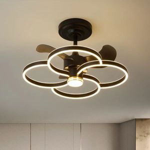 Nouveau ventilateur lampe créative chambre lumière nordique lumières intégré chambre-Style plafond salle à manger lampe avec ventilateur salon lustre - Product Image 5