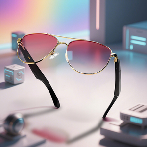 แว่นตา AI อัจฉริยะพับเก็บได้ GT-32บันทึกวิดีโอแบบแฮนด์ฟรีสไตล์คลาสสิกพร้อมโลหะพีวีซีสีทองสีดำ - Product Image 5