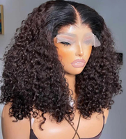 Pelucas de Cabello Humano Rizado Italiano 5x5 360 13x4, Pelucas Rizadas Pixie de Densidad Completa SDD, Venta al por Mayor de Fábrica, Pelucas Baratas para Mujeres Negras