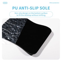 Tapis de clavier de couleur bleu clair en mousse à mémoire de forme ergonomique Tapis de souris de jeu personnalisé Repose-poignet Base en gel Ordinateur pour le bureau et la maison