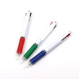 Vente flash, impression publicitaire bon marché, stylo à bille en plastique à 2 couleurs d'encre avec logo personnalisé - Product Image 3