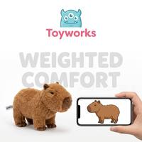Peluche Capybara lestée personnalisée, confortable et moelleuse, rongeur sauvage, apaisante pour l'anxiété, jouet mascotte de marque personnalisée pour un repos réconfortant