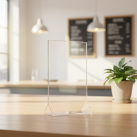 Porte-cartes de table en acrylique, support d'affichage double face, cadre de signalisation de bureau pour menus de restaurant, étiquettes de prix