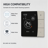 Termostato Inteligente para Piso Eléctrico Tuya, Pantalla OLED WiFi, Programable para 7 Días, Control Remoto por Aplicación, Control por Voz, Sensor NTC