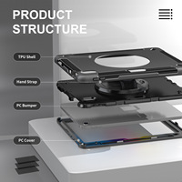 Étui de protection robuste antichoc pour tablette avec sangle d'épaule et de main pour iPad 11 A16 10.9 Air 11 Pro 11 12.9 13 Mini