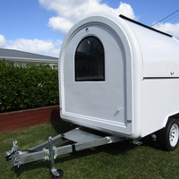 AUSTAR Chariot de vente ambulante pour glaces et snacks, Kiosque de restauration rapide, Accessoires pour Food Truck, Équipement de restauration électrique, en fibre de verre, résistant à la rouille
