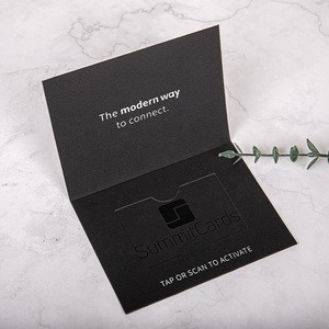 Đen Matte lật Hộp Tùy chỉnh đặc biệt giấy thành viên thẻ gấp bao bì hộp cho Thẻ quà tặng - Product Image 2