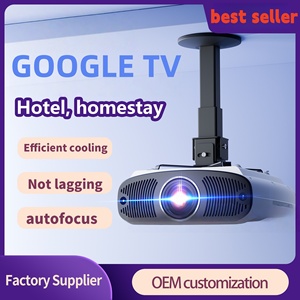 Projecteur de cinéma domestique Google TV 1080P HD <span class=keywords><strong>Q7</strong></span> ultra avec écran LCD de 5 pouces, Android 9, lampe LED 1300 lumens - Product Image 2