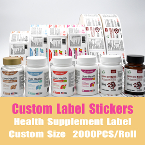 תוויות בקבוקים מותאמות אישית לתוספי תזונה, מדבקות בעיצוב אישי, מדבקות דבק מותאמות אישית לבקבוקי תרופות - Product Image 6