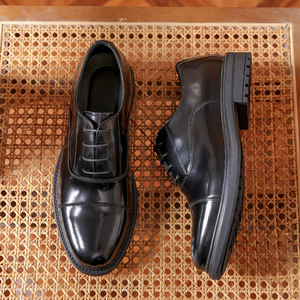 British-Style Business Men's Leather <b>Shoes</b> with Thick Soles Genuine Leather Oxford <b>Shoes</b>—Height-<b>Increasing</b> <b>Shoes</b> for Formal Wear - Product Image 5