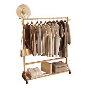 <b>Clothes</b> <b>Rack</b> Bamboo Floor Standing Portable Multi Functional Storage For Bedroom Living Room Coat Hat Organizer - Product Image 5