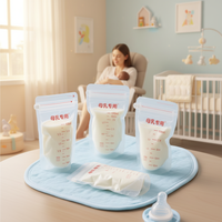 Sacs de conservation exclusifs pour lait maternel personnalisés - 100 ml, pochettes réutilisables scellées, marquages de mesure clairs, 100 pièces, gaufrage, qualité alimentaire