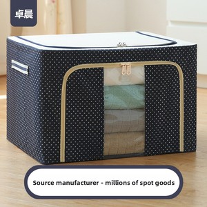 Caja de Almacenamiento de Tela Oxford, Plegable, para el Hogar, Tipo <span class=keywords><strong>Bai</strong></span> Na, Gran Capacidad, a Prueba de Polvo y Humedad, Móvil, Minimalista - Product Image 3