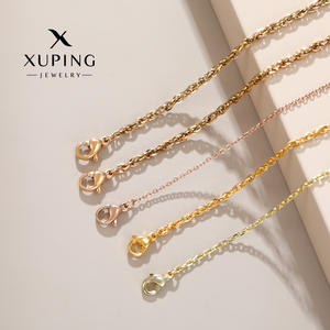 슈핑 주얼리 도매 구리 18k 14k 24k 금도금 패션 원형 비즈 박스 스네이크 쿠반 링크 체인 여성용 - Product Image 6