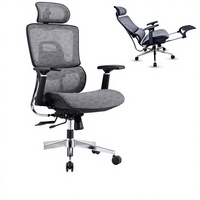 Chaise de bureau ergonomique en maille confortable pour la maison et le gaming, avec soutien lombaire, accoudoirs réglables et dossier inclinable