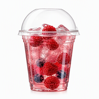 Gobelets en plastique PET jetables écologiques avec logo personnalisé, couvercles de 89 mm, impression UV, transparents, pour café glacé, boissons froides, fêtes, à emporter