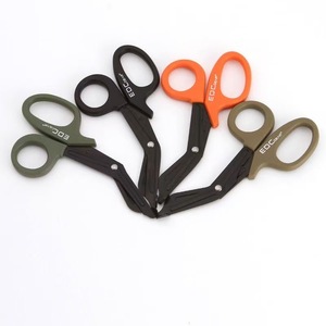 Ciseaux en acier inoxydable à manche épais de 18,5 cm pour usage domestique, bandage, utilisation en extérieur, ciseaux à gaze EDC (Everyday Carry) - Product Image 2
