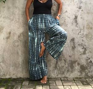 Pantalon bohême pour femmes, jambes larges, nouvelle collection, tendance, été 2020, vêtement sarouel pour printemps et vacances - Product Image 1