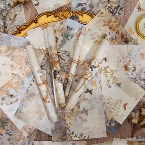 Retro bướm loạt 30 tờ PVC trang trí Sổ tay giấy với thiết kế cơ sở sáng tạo độc đáo 3D dán tường - Product Image 3