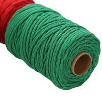 Cordon en coton cardé coloré teinté de 4 mm pour le bricolage, la tapisserie faite à la main, le matériel de suspension murale