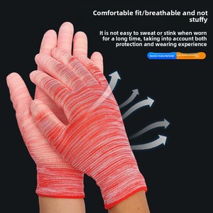 Guantes de Trabajo con Diseño de Zebra, Recubiertos de PU, Ajustables, Transpirables y Resistentes a la Abrasión - Product Image 4