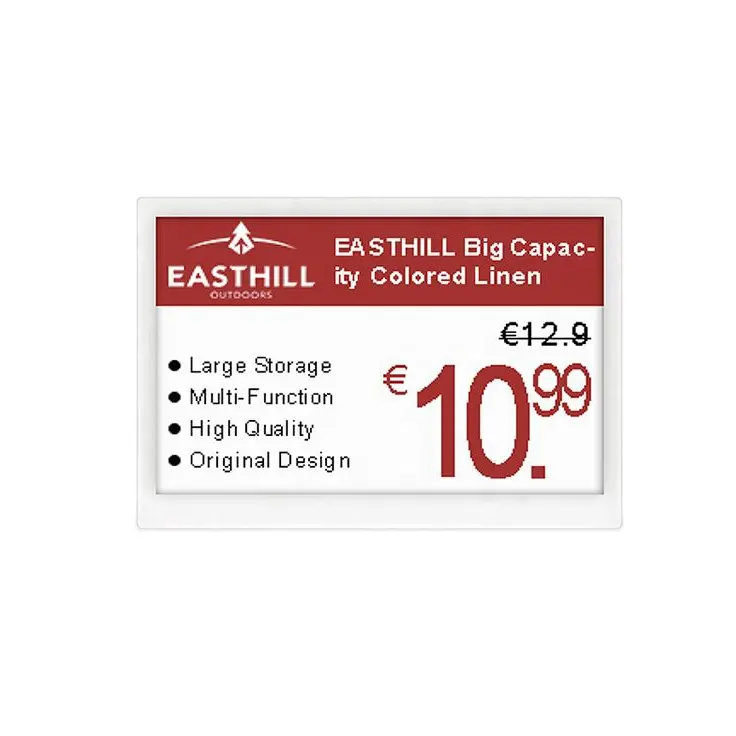 Zkong 7,5 electrónicos etiqueta de precio de papel de Esl electrónica inalámbrica estante Etiqueta de E- Ink etiqueta