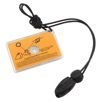 Miroir de signalisation multifonctionnel de survie en plein air de 2 x 3 pouces avec sifflet de signalisation pour kit de camping