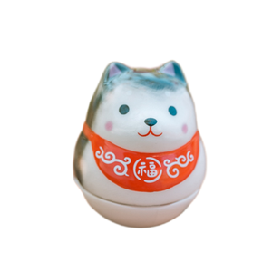 Tumbler Ceramic Daruma Crafts Cartoon Lucky Dog Fortune <b>Ornament</b> Landscape Home Decor Gifts Figurine Decorations - Product Image 3