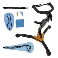 Ensemble de support pour saxophone alto, support métallique, kit de nettoyage pour saxophone, accessoires portables pour saxophones