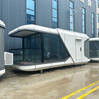 Maison Capsule Spatiale de Luxe Préfabriquée Modulaire pour Hôtels, Glamping, Campings et Hébergements de Villégiature avec Verre Panoramique et Maison Intelligente