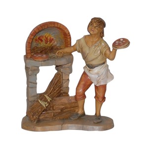 Four à pizza avec four à bois modèle LUX en PVC effet bois H 13CM - Product Image 1