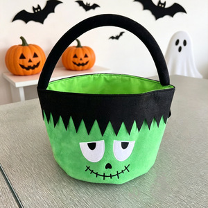 Cesti di caramelle di Halloween all'ingrosso, sacchetti per il Trick or Treat con espressioni di demoni e pirati, accessori decorativi portatili per feste, all'ingrosso - Product Image 3