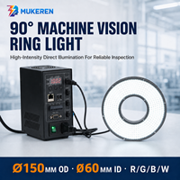 Éclairage annulaire LED à 90 degrés pour vision industrielle, illuminateur direct et lumineux pour systèmes de reconnaissance d'étiquettes et de codes-barres OCR