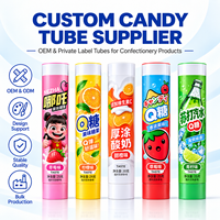 Tabung Permen Plastik Aluminium Cetak Kustom Kemasan Selai Food Grade Tutup Ulir 12.7-35mm