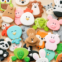 Moule à biscuits en plastique pour pâte à modeler, emporte-pièces pour pâte à modeler, ensemble d'emporte-pièces pour glaçage royal pour la décoration de biscuits pour enfants