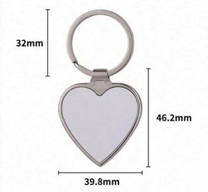 Custom DIY Metal Key Chain Blank Personalize Photo Sublimation <b>Keychain</b> Blanks Heart Rectangle Keyring Sublimation Souvenir Gift - Product Image 5