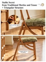 Chaise de salle à manger style bois avec oreilles de chat, ensemble de salle à manger en bois massif, chaises de table design pour la maison et l'hôtel, chaise décontractée avec dossier