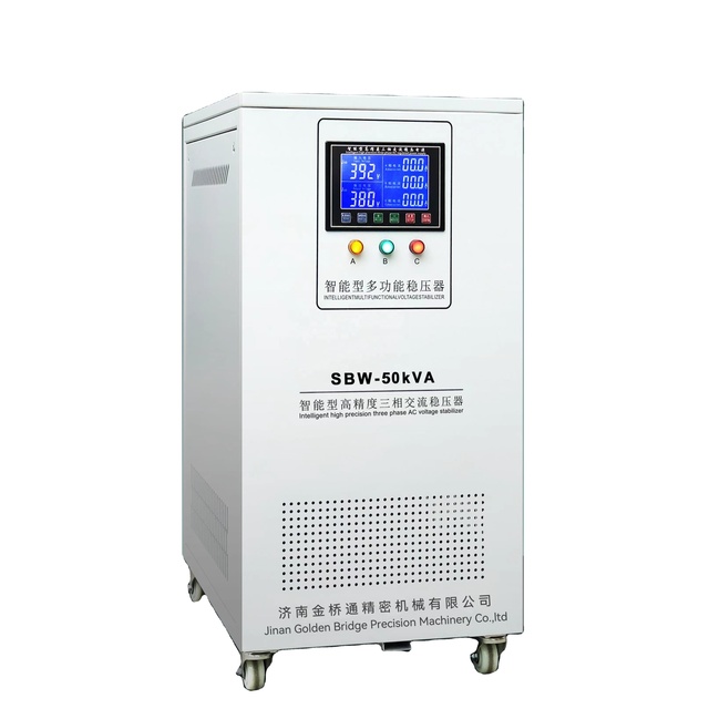 High Efficiency 40kva Automatic Voltage Stabilizer 220v AC Three Phase Servo or Triac Stabilizer with Copper Material