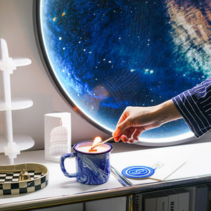 Soggiorno decorativo nordico astratto Led pittura porcellana cristallo pianeta Led Wall Art - Product Image 6