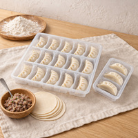 Conteneur alimentaire rectangulaire semi-transparent jetable en plastique PP, 3/15 compartiments, barquette à dumplings en blister, vente en gros Chine