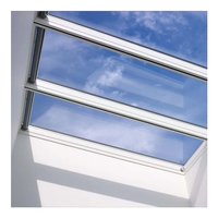Design moderne 2047 Fenêtre de lucarne électrique Impact d'ouragan Auvent de toit en verre trempé en aluminium Auvent à fort impact Fenêtres