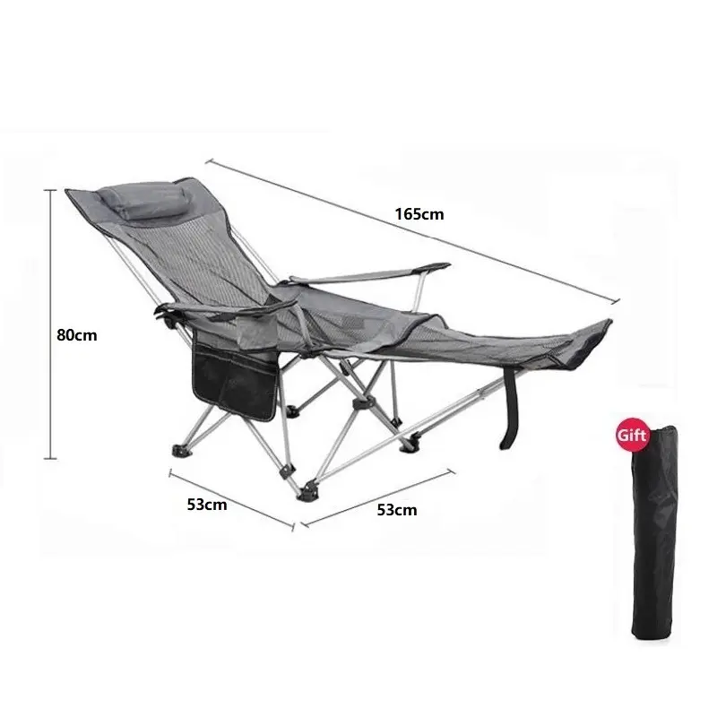 Abnehmbare Fußstütze und verstellbare Rückenlehne tragbar leichte verstellbare Camping-Picknickstühle Netz-Strandstühle