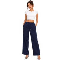 Pantalon de jogging en coton pour femme, coupe large et ample, style yoga, avec cordon de serrage, taille élastique et poches, idéal pour l'entraînement, vente en gros