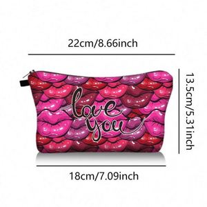 Cadeaux de la Saint-Valentin avec logo personnalisé, petite trousse de maquillage, organiseur de cosmétiques pour femmes, pochette à fermeture éclair - Product Image 6