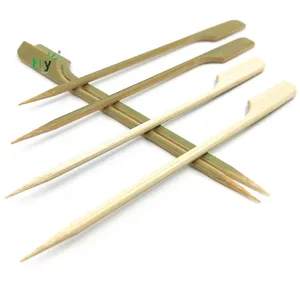 HONGHAO Одноразовые деревянные круглые бамбуковые палочки для приготовления пищи из натурального дерева, вилки для фруктовых палочек