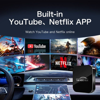 Mini Caja de Video Carplay Android 2+16GB con Aplicaciones de Youtube y Netflix, Adaptador Multimedia Inalámbrico para Auto con Car Play y Android Auto