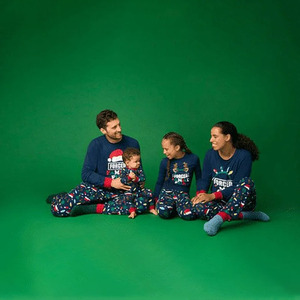 Ddp באיכות גבוהה חג המולד ערכות pajamas נשים גברים בנים בנות כלב הדפסה משובץ התאמת חג המולד פיג 'מה - Product Image 6
