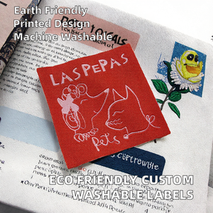 Eco Friendly 3D Printed Garment <b>Labels</b> Custom Woven Rectangle Clothing Tags Private <b>Label</b> Brand <b>Name</b> Washable <b>Labels</b> Bags Shoes - Product Image 2