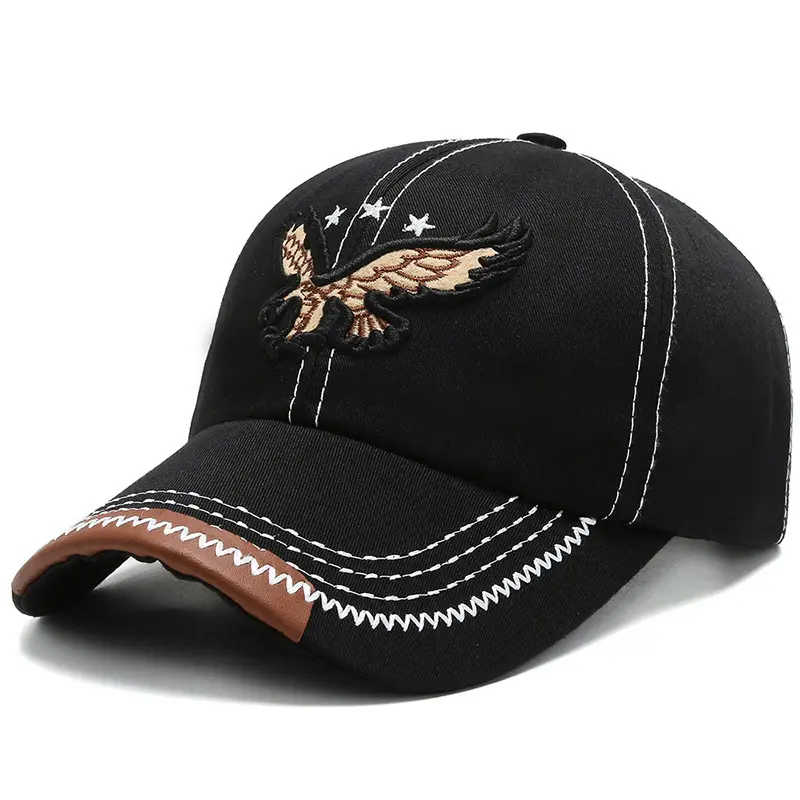New Cool Women Men Baseball Cap Casual Male Female Snapback Hat Adjustable 3D Eagle Embroidery baseball cap